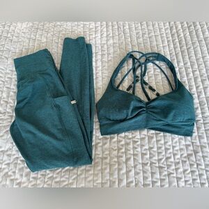 Bombshell sportswear Angel set in Teal Green Blue small